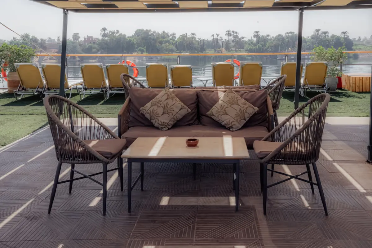 Sun deck of the Lady Carol Nile Cruise Nile cruise